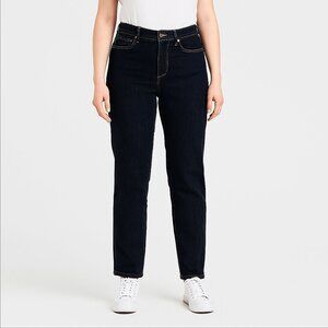 Gap 1969 Blue Straight Leg Jeans with Contrast Stitching Always Skinny Size 31